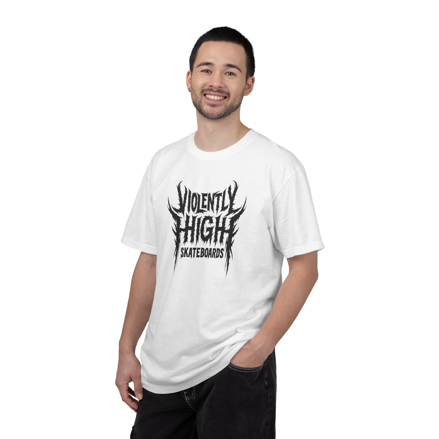 Violently High Skateboards logo T-shirt | Skateboard Graphic Tee