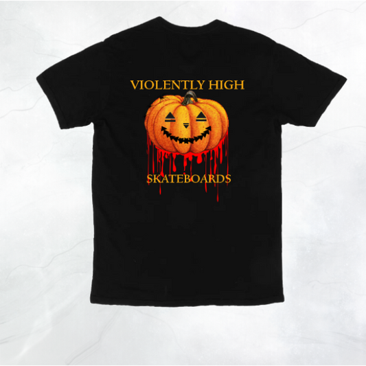 REJECTO-LANTERN BLACK TEE SHIRT - VIOLENTLY HIGH SKATEBOARDS