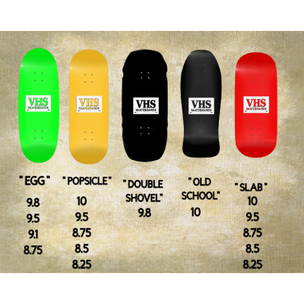 VIOLENTLY HIGH SHOP SKATEBOARD DECKS - 16 SHAPES AND VARIATIONS Premium SHAPED Skateboard Decks EGGS and more