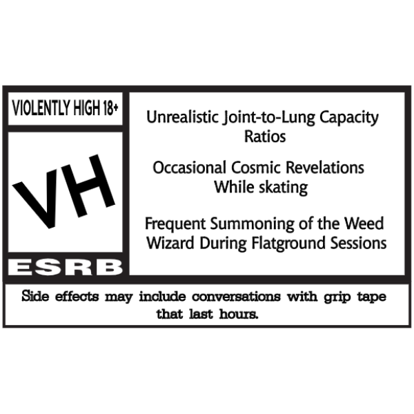 VH ESRB WARNING SCREEN PRINTED HEAVYWEIGHT TEE