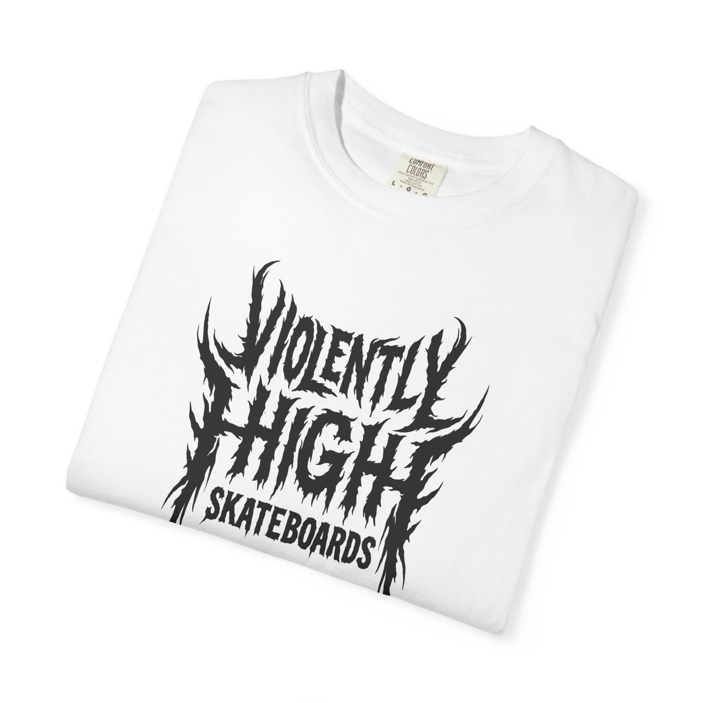 Violently High Skateboards logo T-shirt | Skateboard Graphic Tee