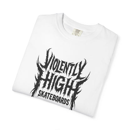 Violently High Skateboards logo T-shirt | Skateboard Graphic Tee