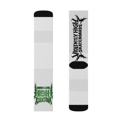 Violently High Skateboards logo Socks | Sublimation Socks