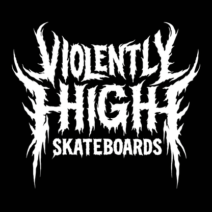 Violently High Skateboards long sleeve cotton shirt - front and back (hand screened graphics)