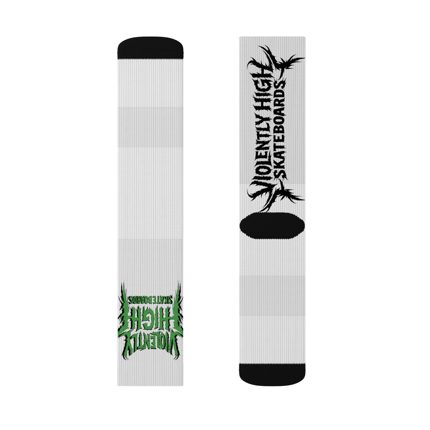 Violently High Skateboards logo Socks | Sublimation Socks