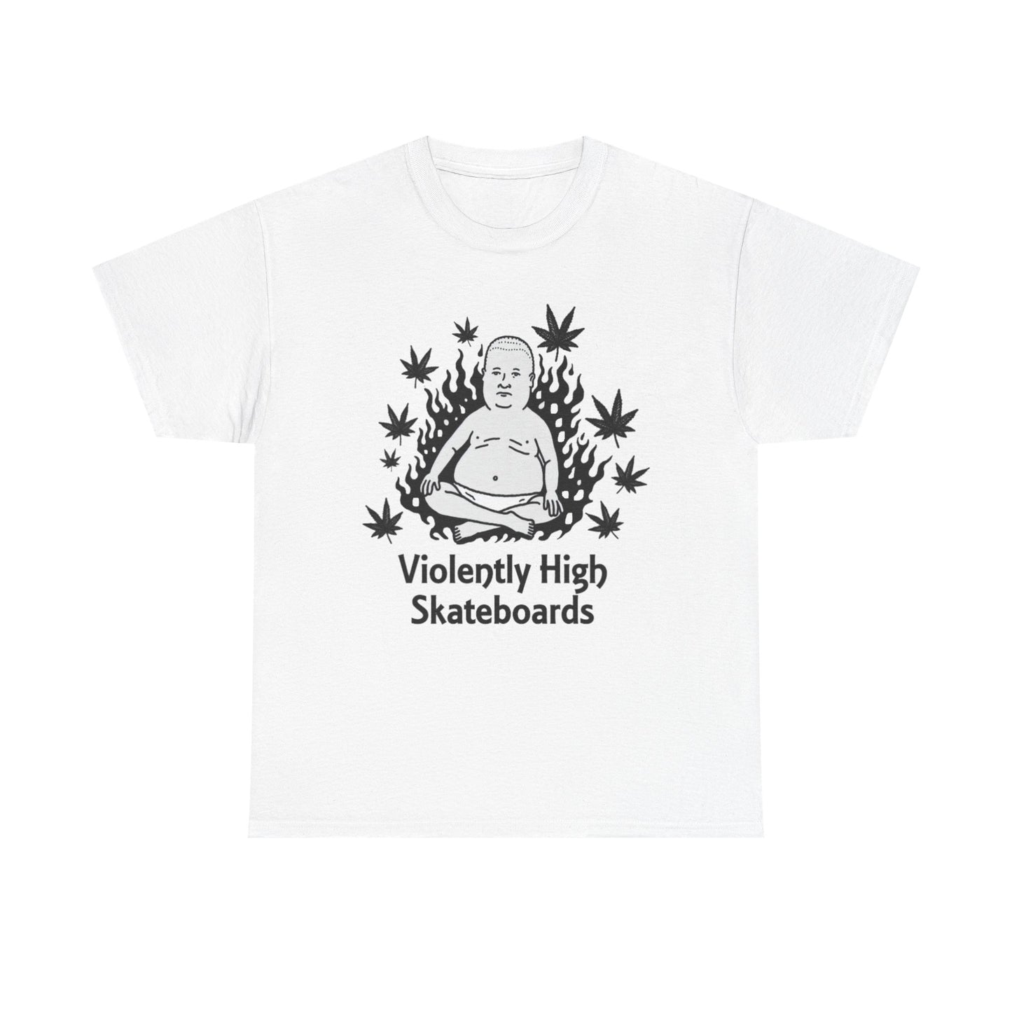 Violently High Skateboards Tee — Ain't it great to meditate
