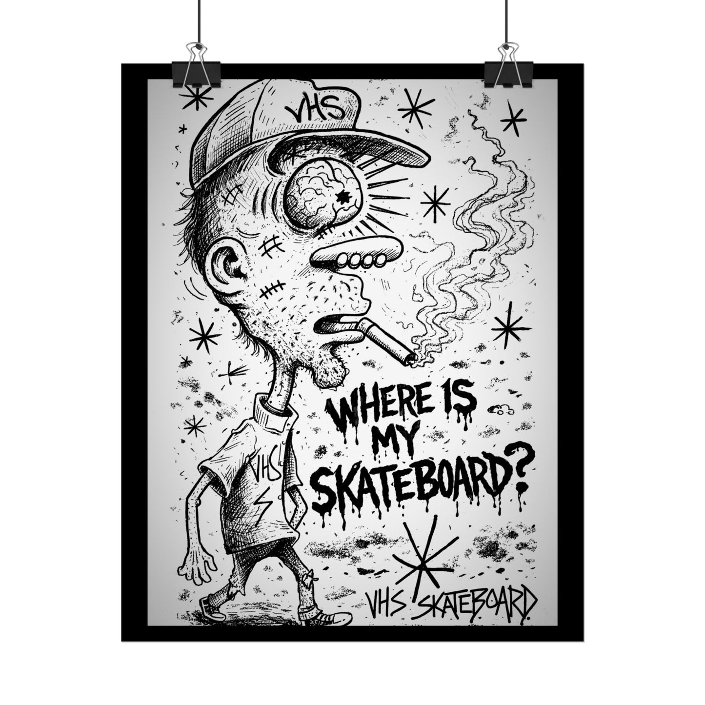 Skate Punk Poster — “Where Is My Skateboard?” Rolled Art Print