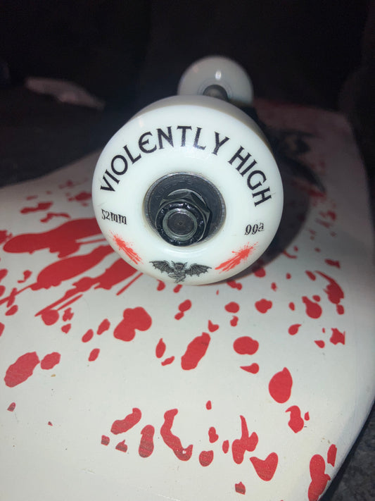 52MM -99a DURO classic shape VIOLENTLY HIGH skateboard wheels (SET OF 4)