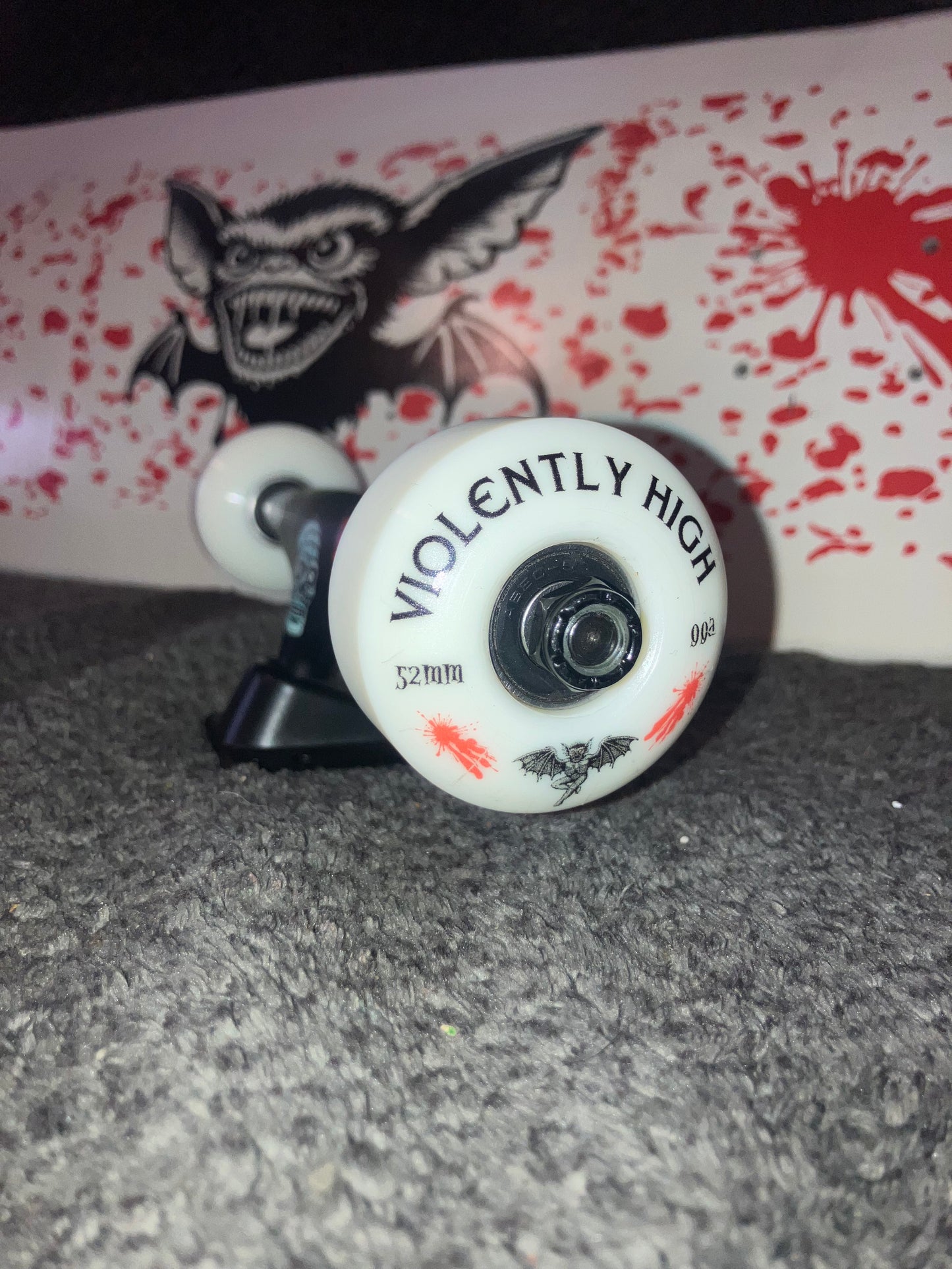 52MM -99a DURO classic shape VIOLENTLY HIGH skateboard wheels (SET OF 4)