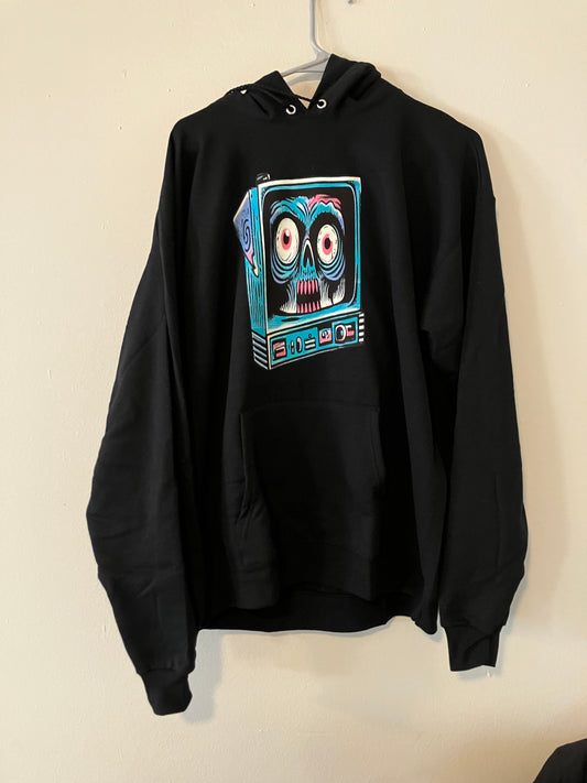 VIOLENTLY HIGH TV HOODIE - BLACK HOODED SWEATSHIRT