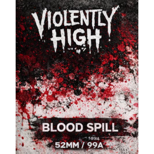 Violently High Blood Spill Skateboard Wheels – 52MM / 99A – Hand Dyed Graphic Wheels