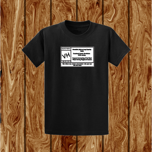 VH ESRB WARNING SCREEN PRINTED HEAVYWEIGHT TEE
