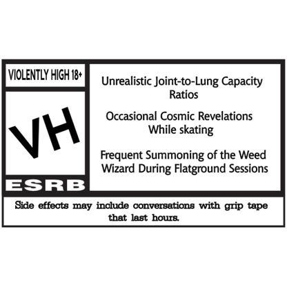 VH ESRB WARNING SCREEN PRINTED HEAVYWEIGHT TEE