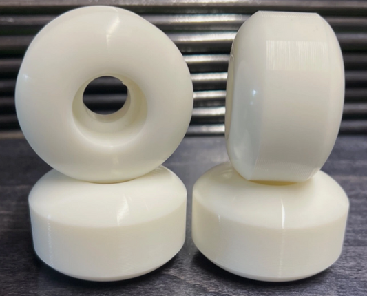 52mm 99a DURO Classic Shape White Skateboard Wheels – Set of 4, Free Shipping