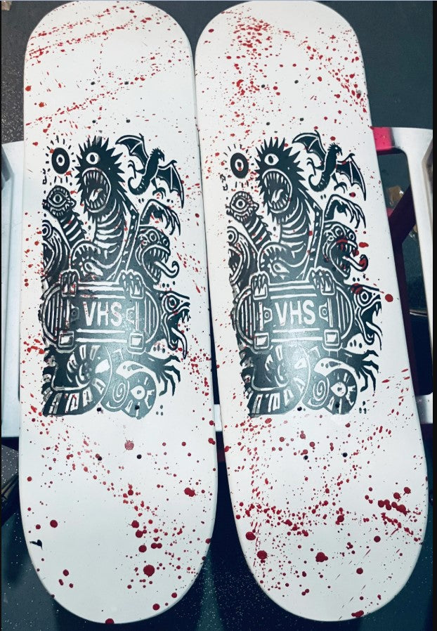 Violently High Graphic # 1 - "Blood stained board slide"