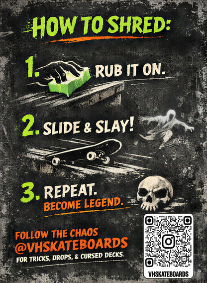 Violently High Skateboards Premium Curb Wax — Singles & 3‑Pack (30 g Each) with Collectible Sticker