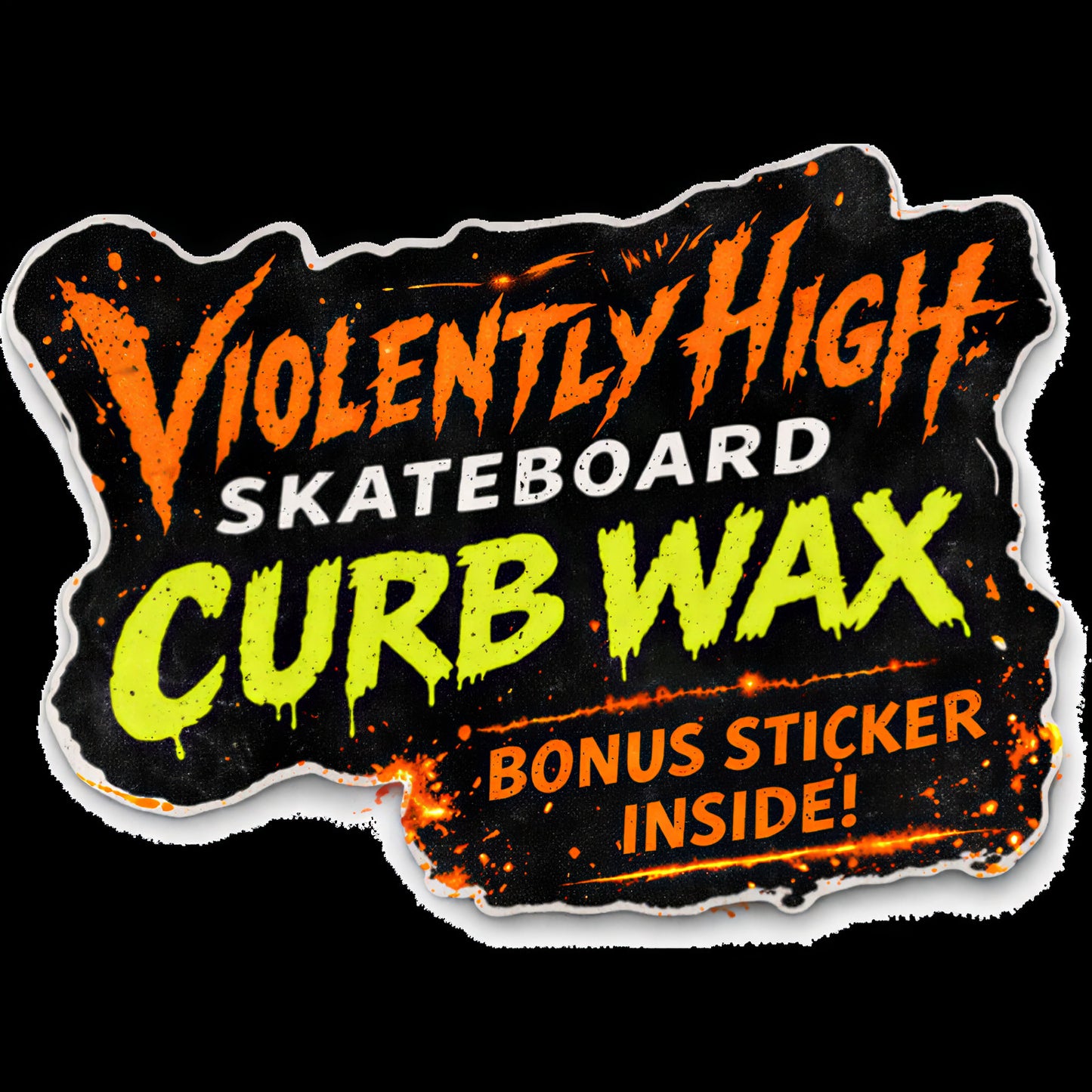 Violently High Skateboards Premium Curb Wax — Singles & 3‑Pack (30 g Each) with Collectible Sticker
