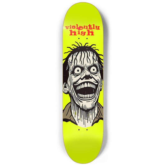 Violently High Skateboards "Rise and Grind" YELLOW AF (8.25 POPSICLE)