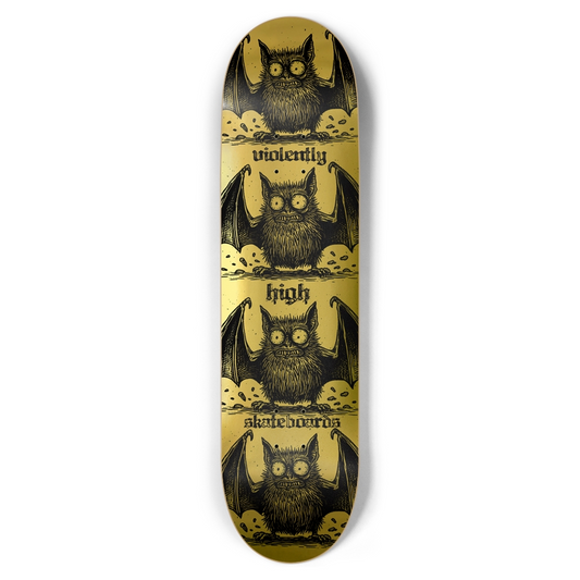 Violently High Skateboards "Violently high Anxiety" GOLD foil limited run (8.5 POPSICLE)