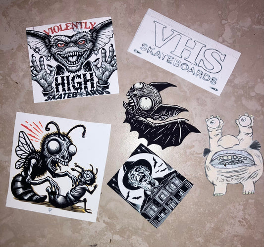 VIOLENTLY HIGH STICKER PACK - 6 COUNT + 1 bonus FREE SHIPPING